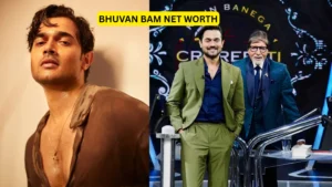 Bhuvan Bam posing and appearing with Amitabh Bachchan on KBC stage – Bhuvan Bam Net Worth 2025