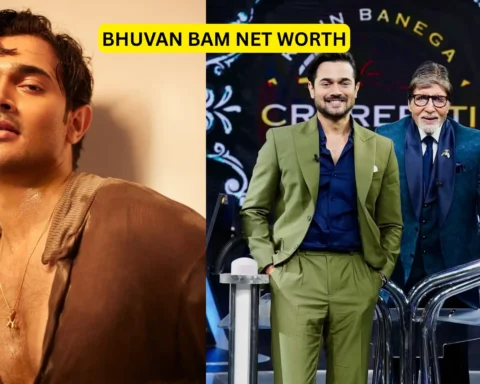 Bhuvan Bam posing and appearing with Amitabh Bachchan on KBC stage – Bhuvan Bam Net Worth 2025