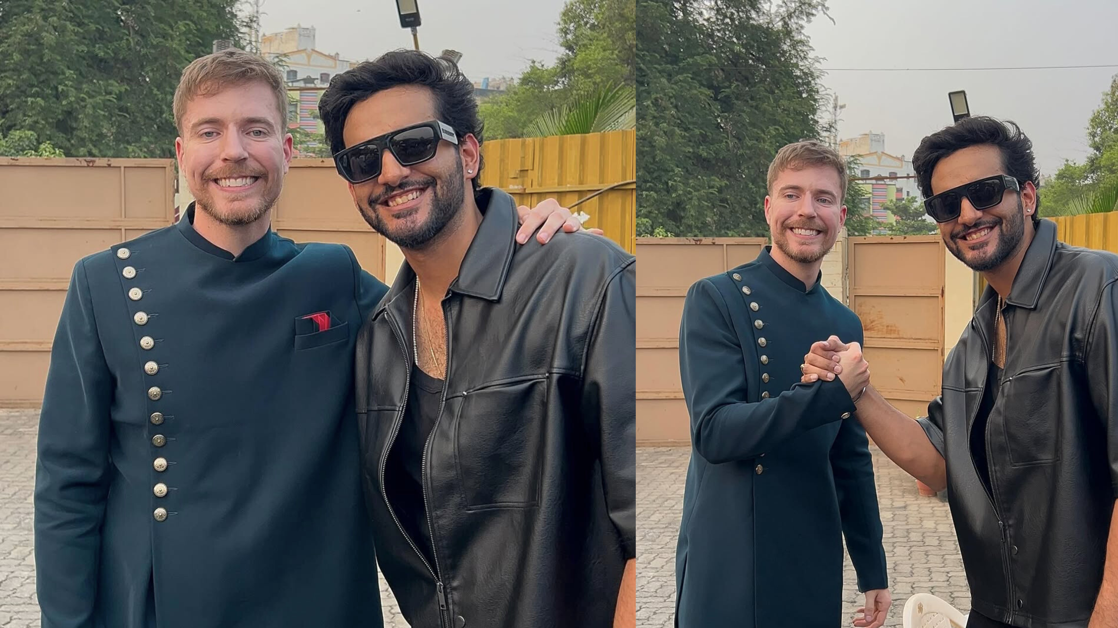 Fukra insaan posing with world biggest youtuber Mr Beast . Fukra insaan networth